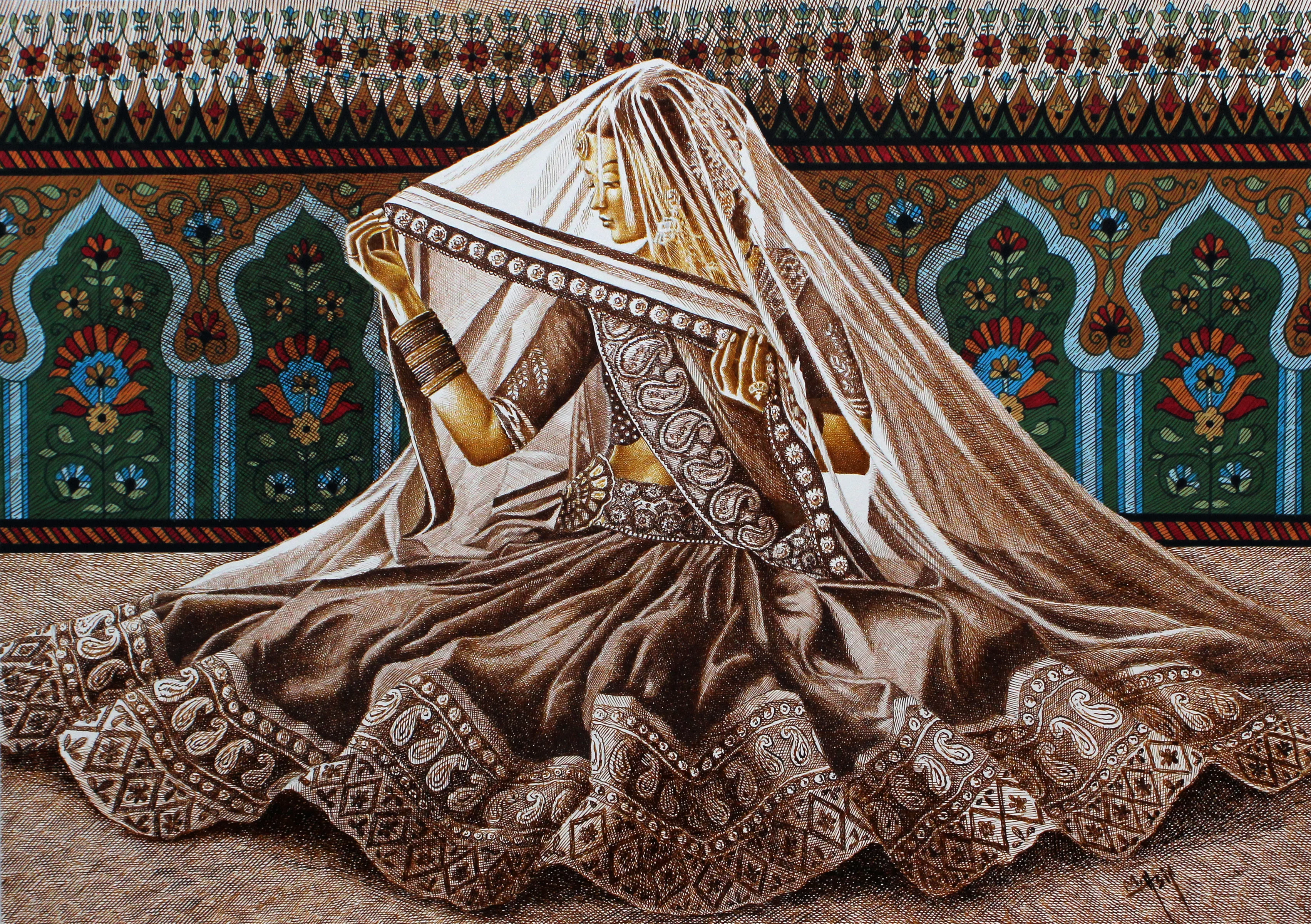 Master piece pen and ink artwork by Asif Ghayaz